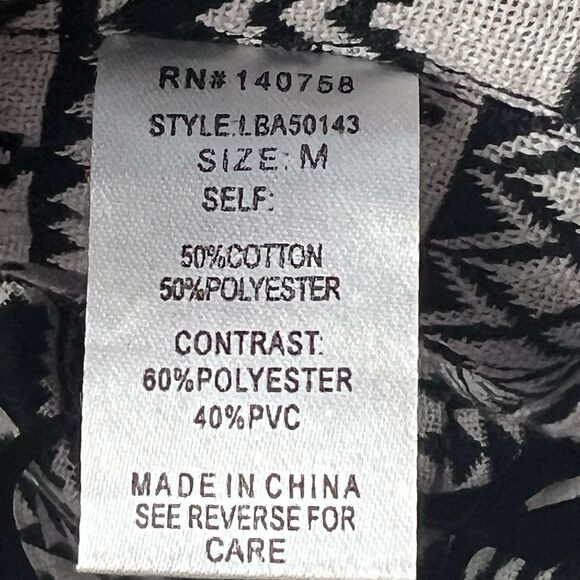 Ligali Shorts Womens Medium Black Red Faux Leather Stripe Aztec Boho Pant Resort - Picture 10 of 11